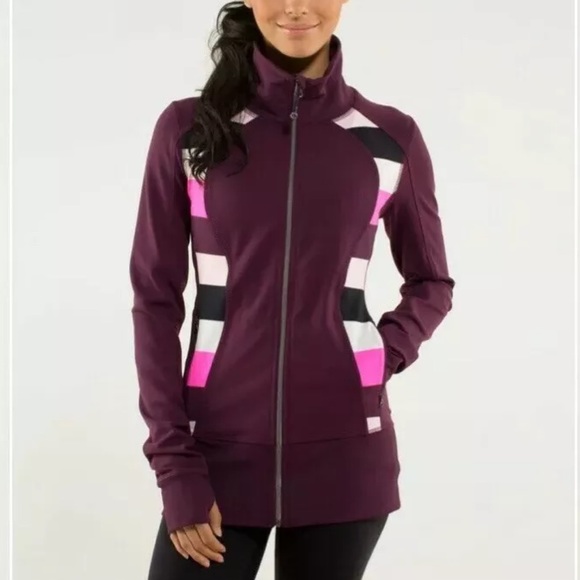 lululemon athletica Jackets & Blazers - Lululemon Nice Asana Plum//Raspberry Jacket 8